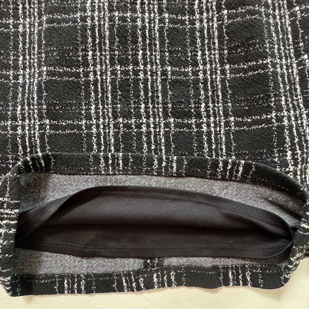 Calvin Klein Textured Black White Plaid Bodycon Sheath Dress (8) - Picture 13 of 17